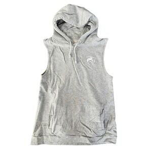 Alphalete Sleeveless Hoodie Mens M Gray Athletic Athleisure Gym Streetwear